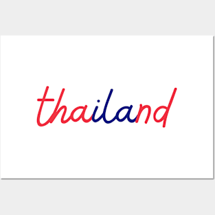 thailand - Thai red and blue - Flag color Posters and Art